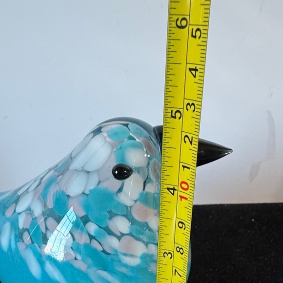HQT-Blue and White Glass Bird Figurine - Picture 3 of 8